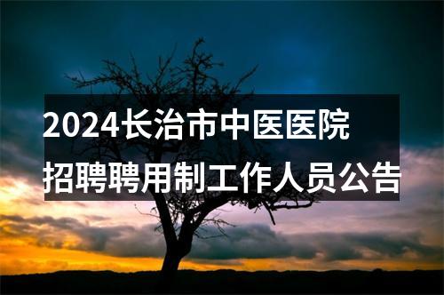 2024长治市中医医院招聘聘用制工作人员公告 图片